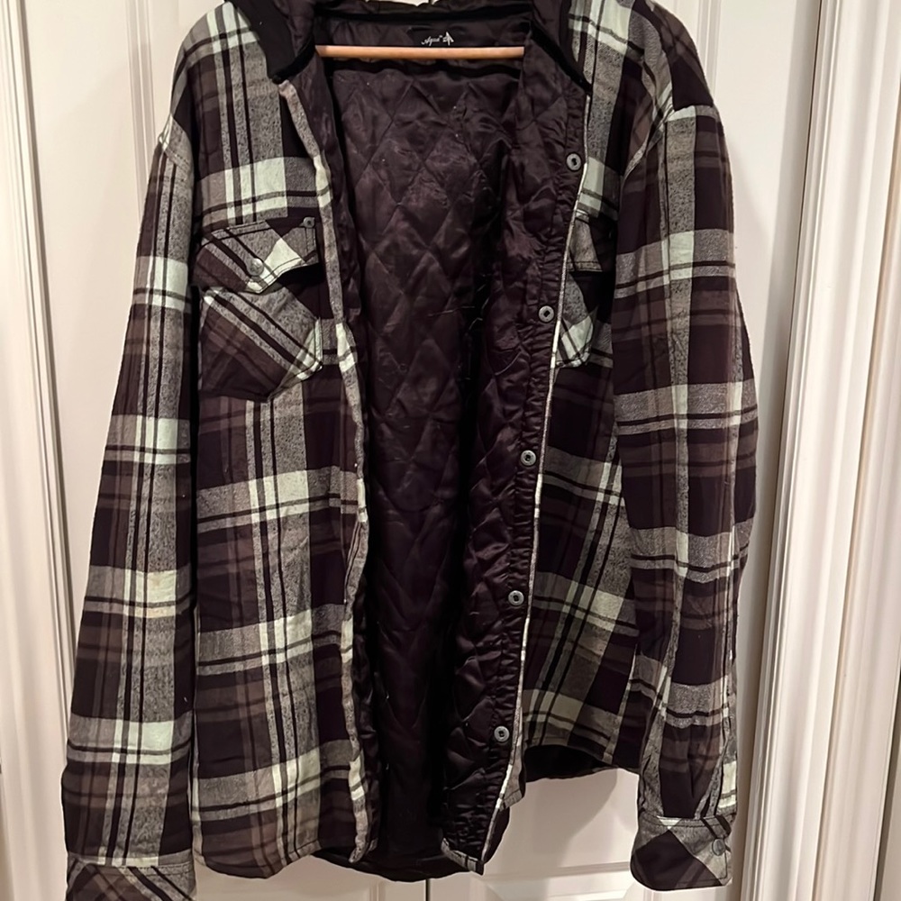 AQUA Men's plaid shirt, jacket, excellent condition XXL